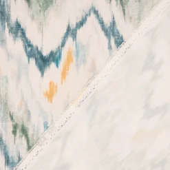 Outdoorstoff polsterfähig Avalak Ibiza Batik ecru grün blau gelb 1,60m Breite