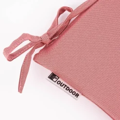 Outdoor Stuhlkissen mit Bindebändern St. Maxime Struktur rosa 38x38cm