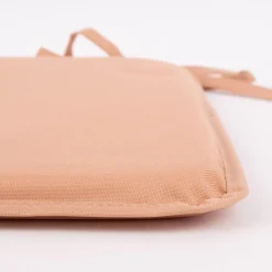 Outdoor Stuhlkissen mit Bindebändern einfarbig rosa 38x38x2,5cm