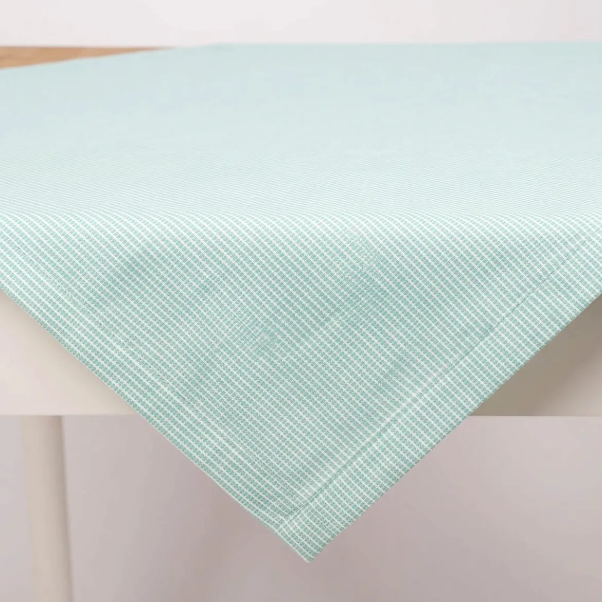 Outdoor Tischdecke Struktur uni blau wasserabweisend 140x200cm