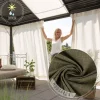 Outdoor Vorhang Olefina mit Smok-Schlaufenband dunkelgrün in 245cm oder Wunschlänge von SCHÖNER LEBEN.