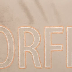 PAD Kissenhülle Letters Dorfkind Stickerei taupe 35x60cm
