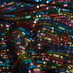 Pailettenstoff Stretch Mini Pailetten multicolor 130cm Breite