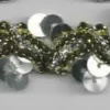 Paillettenband Band Glitzer gold silber Breite: 1,5cm