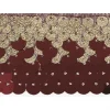 Pailletten Glitzer Band bordeaux goldfarbig Breite: 5cm