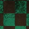 Paillettenstoff Karo Mesh Tüll Kostümstoff smaragdgrün schwarz 1,25m Breite