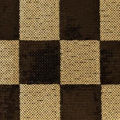 Paillettenstoff Karo Mesh Tüll Kostümstoff gold schwarz 1,25m Breite