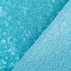 Paillettenstoff Mini Pailletten türkis dehnbar 130cm Breite