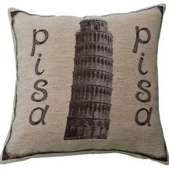 [Paket] Gobelin Kissen Dekokissen Pisa mit Füllkissen 42x42cm