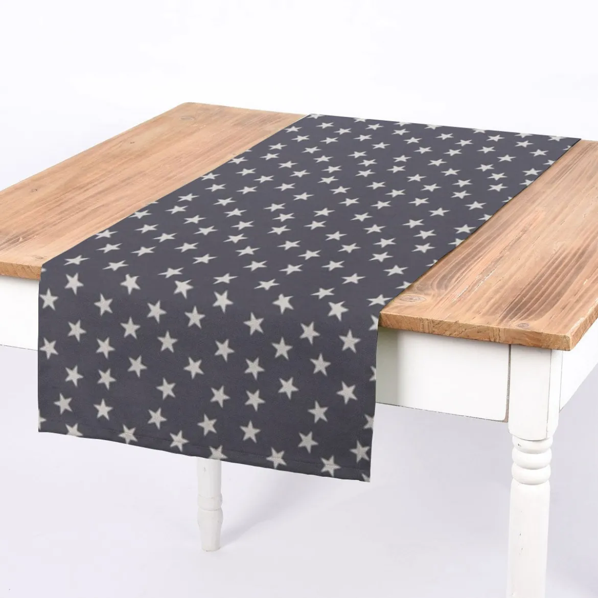 Panama Dekostoff Baumwollstoff Little Star Twilight Sterne blau weiß 140cm Breite