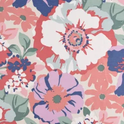 Panama Dekostoff Baumwollstoff Zumba Raspberry Blüten bunt 140cm Breite