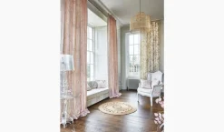 Panama Dekostoff Baumwollstoff Almond Blossom Mandelblütenzweige hellblau 140cm Breite