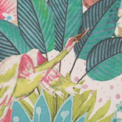 Panama Dekostoff Baumwollstoff KOLKATA Botanik Vögel Schmetterling bunt 140cm Breite