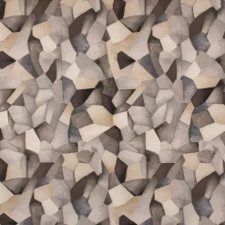 Panama Dekostoff Baumwollstoff Digitaldruck Statue Mosaik Abstrakt steingrau 140cm Breite