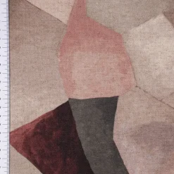 Panama Dekostoff Baumwollstoff Digitaldruck Statue Mosaik Abstrakt rosa 140cm Breite