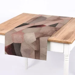 Panama Dekostoff Baumwollstoff Digitaldruck Statue Mosaik Abstrakt rosa 140cm Breite