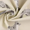 Panama Dekostoff Baumwollstoff Digitaldruck Cub Canvas Füchse beige schwarz 140cm Breite
