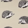 Panama Dekostoff Baumwollstoff Digitaldruck Hedgehog Canvas Igel beige schwarz 140cm Breite