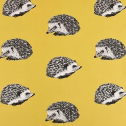 Panama Dekostoff Baumwollstoff Digitaldruck Hedgehog Canvas Igel gelb schwarz 140cm Breite