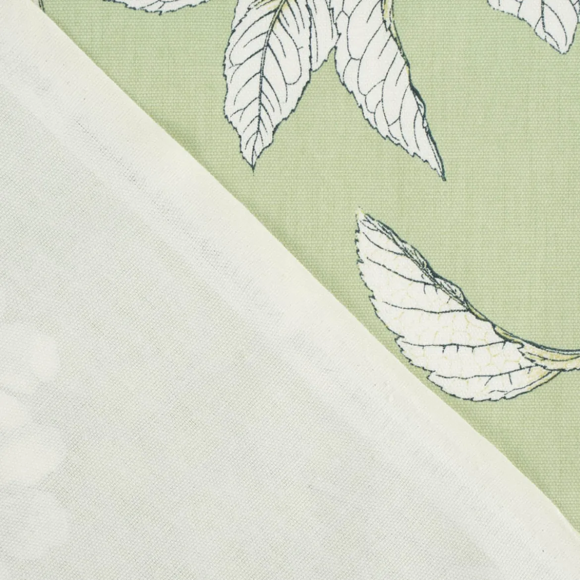 Panama Dekostoff Baumwollstoff Cherry Blossom Kirschblüten grün weiß 140cm Breite