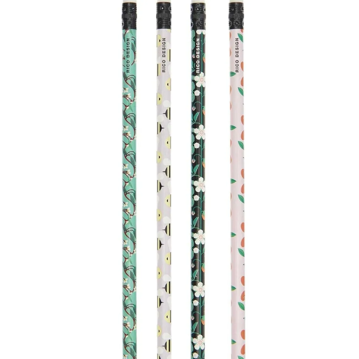 Paper Poetry Bleistift 4er Set Just Bees + Fruits + Flowers von Rico Design
