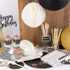 Papierdeko rund versch. Größen und Designs 14 teilig