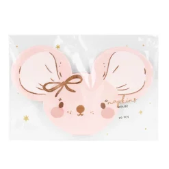 Papierservietten Maus rosa 16x10cm 2lagig 20 Stück