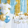 Pappbecher einfarbig weiß mit goldfarbiger Bordüre 6 Stück 260ml