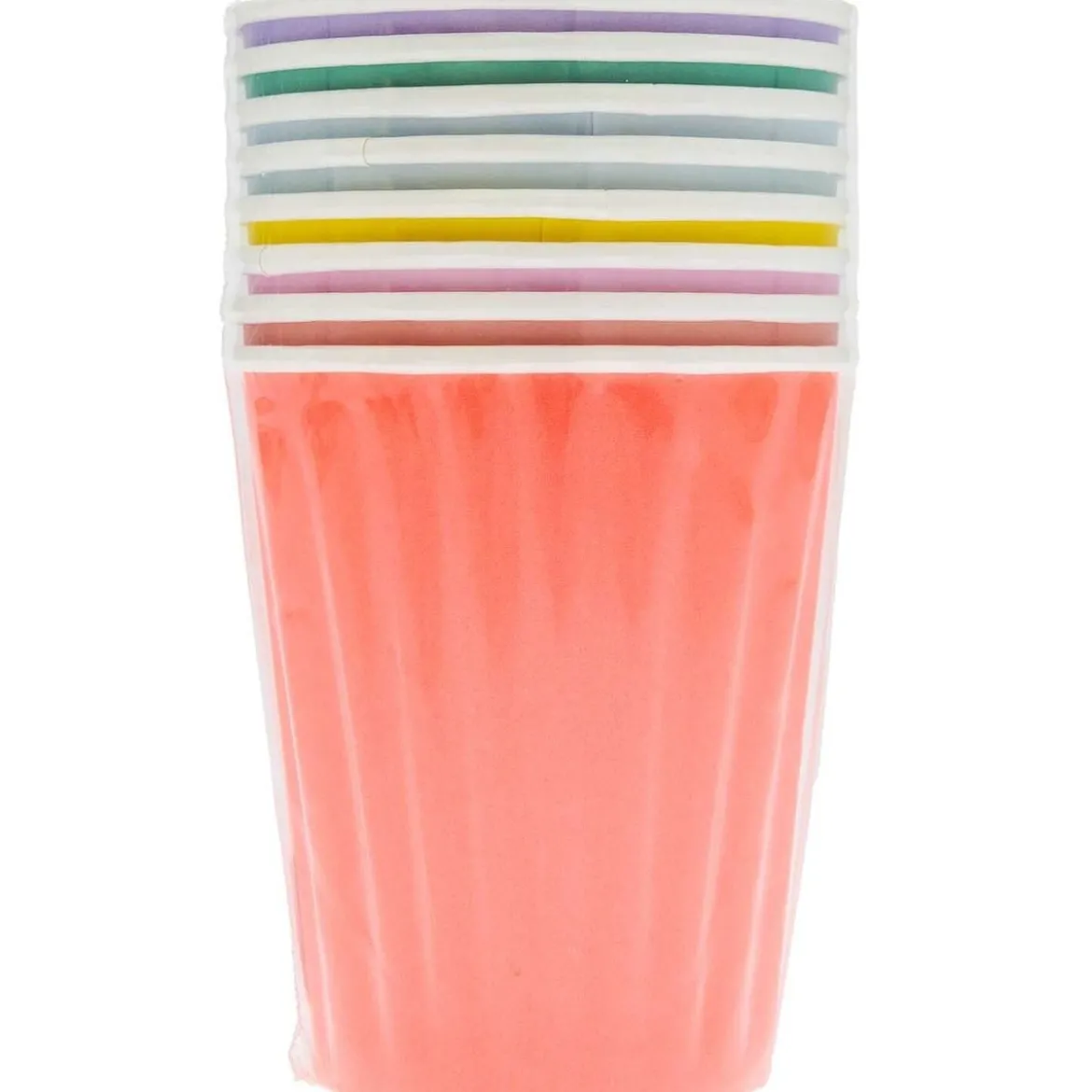 Pappbecher in bunten Farben 250ml von Rico Design, 8 Stück
