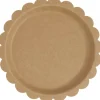 Pappteller aus Kraftpapier mit Wellenrand 23cm von Rico Design, 8 Stück