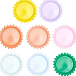 Pappteller in bunten Farben mit Zackenrand 25cm von Rico Design, 8 Stück