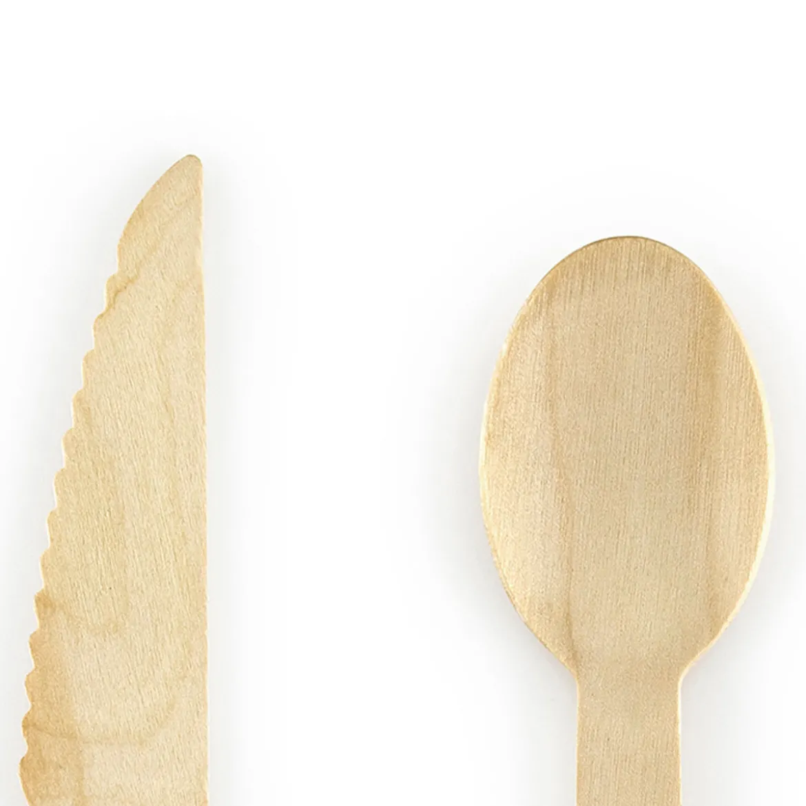Partybesteck Holz Besteckset 6 Sets schwarz 16cm