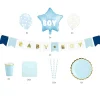 Party Dekoset It's a boy hellblau für 6 Personen