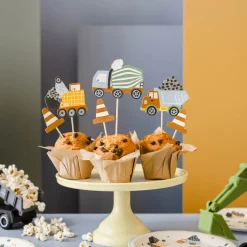 Party Pappteller Baufahrzeuge 18cm Ø 6er Pack