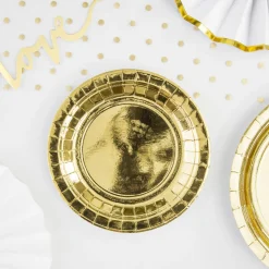 Party Pappteller uni gold 18cm Ø 6er Pack