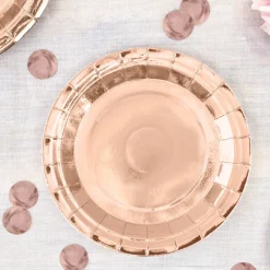 Party Pappteller uni rose-gold 18cm Ø 6er Pack