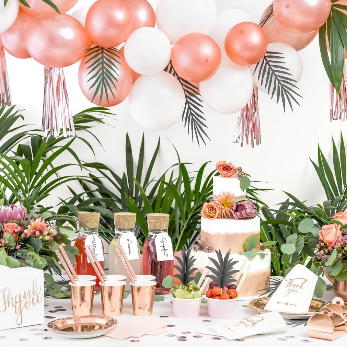 Party Pappteller uni rose-gold 18cm Ø 6er Pack