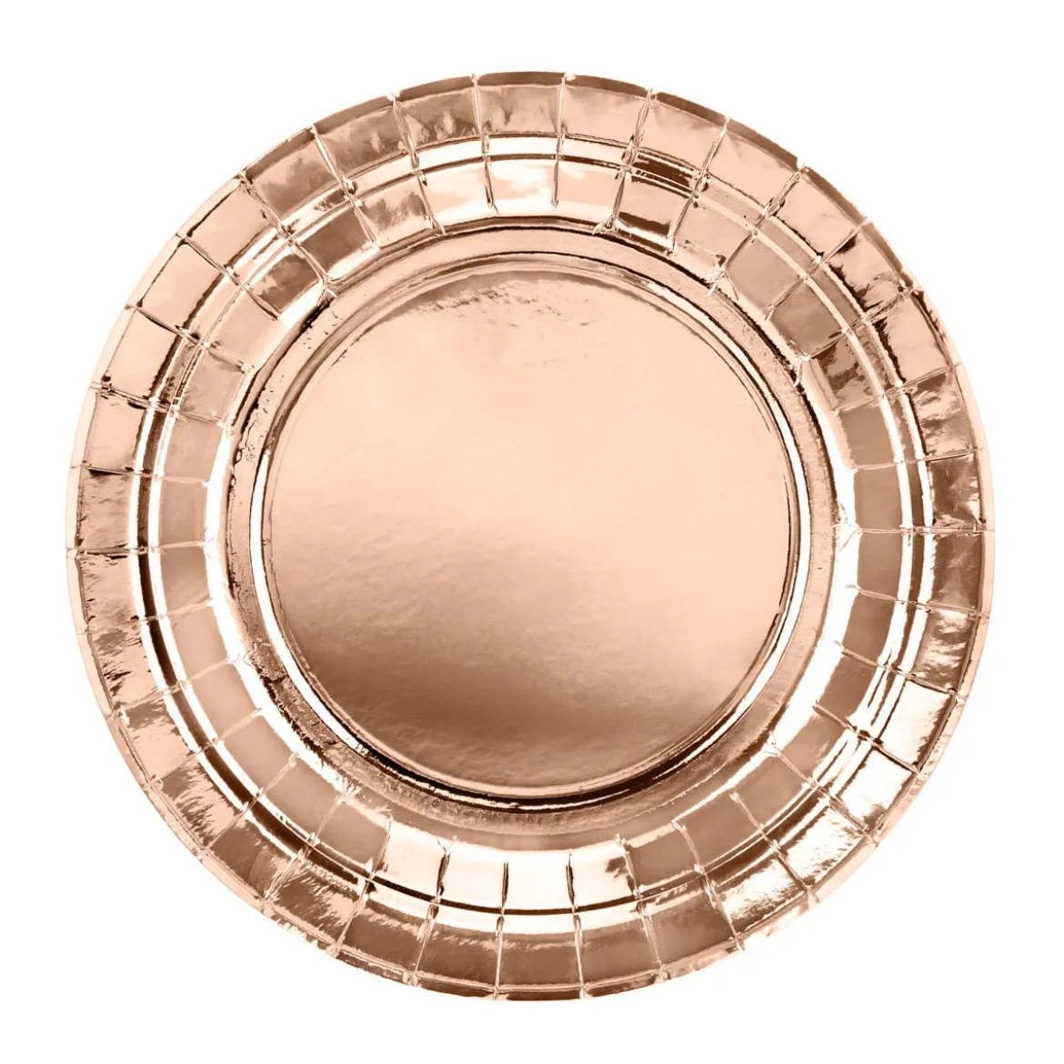 Party Pappteller uni rose-gold 18cm Ø 6er Pack