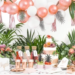 Party Pappteller uni rose-gold 23cm Ø 6er Pack