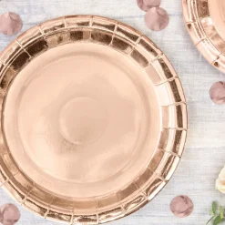 Party Pappteller uni rose-gold 23cm Ø 6er Pack