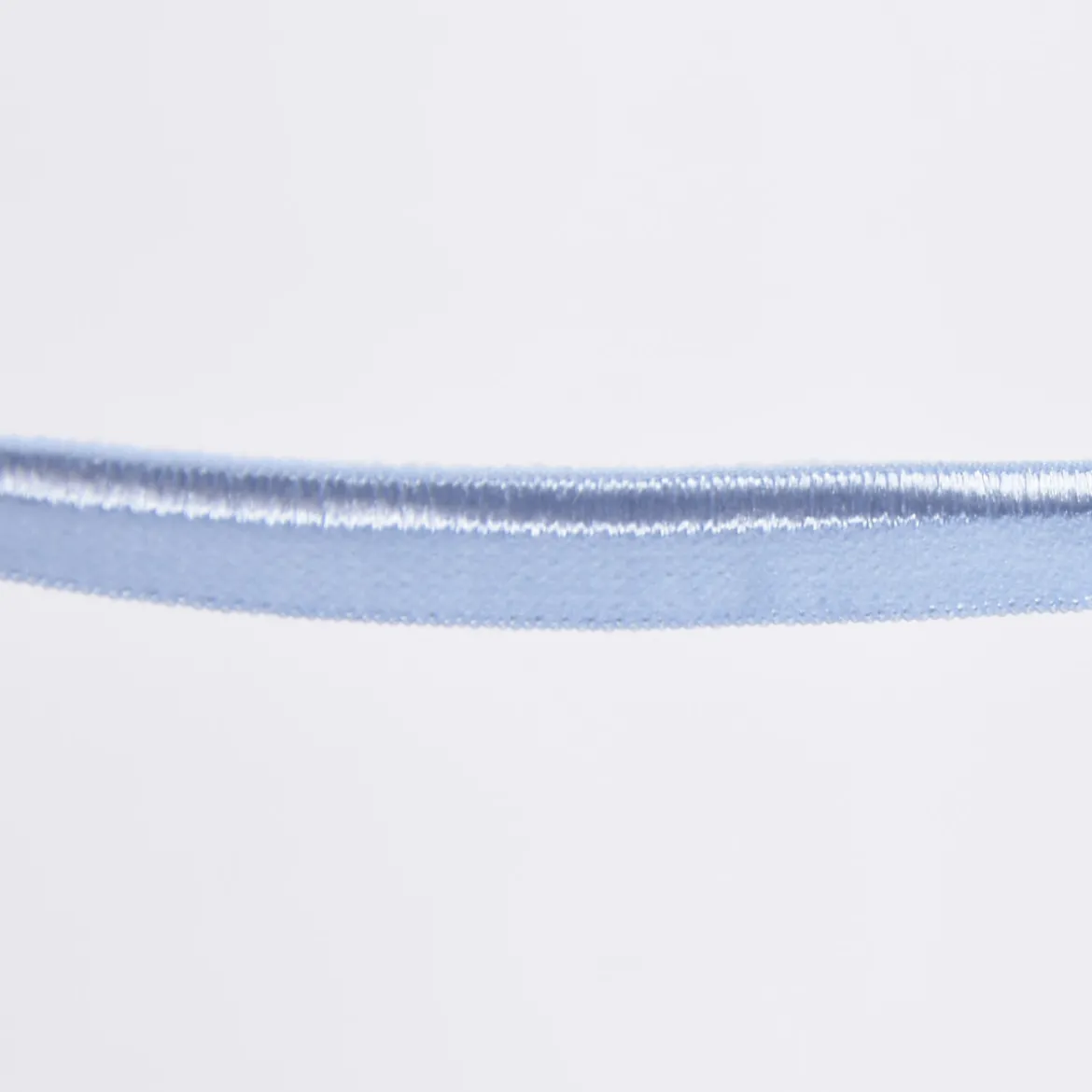 Paspelband Gummipaspel elastisch schimmernd Meterware babyblau Breite: 1cm