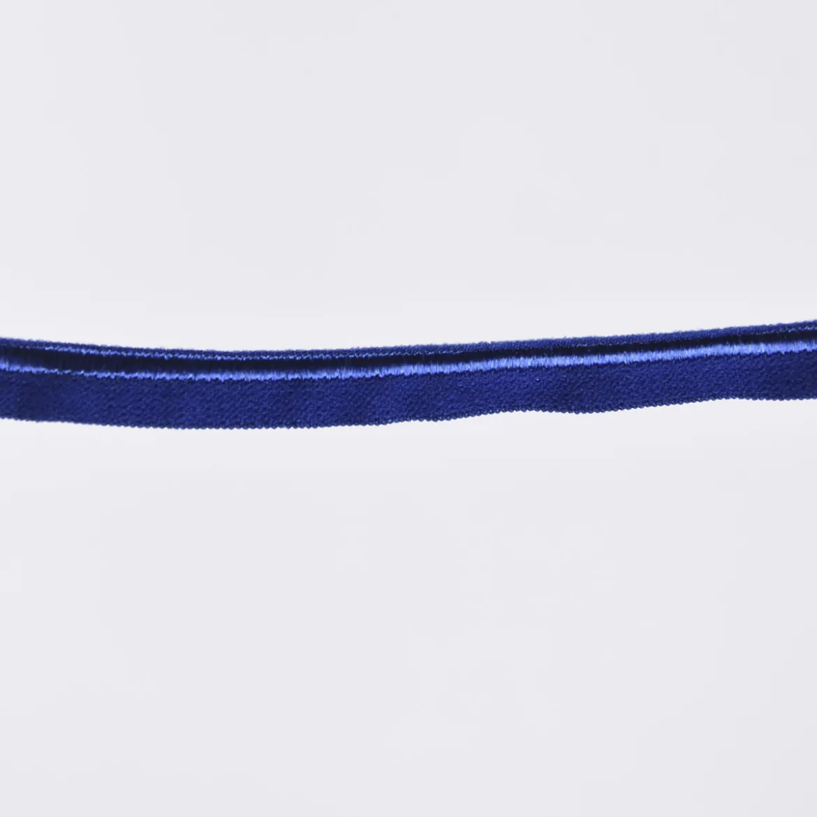Paspelband Gummipaspel elastisch schimmernd Meterware kobalt blau Breite: 1cm