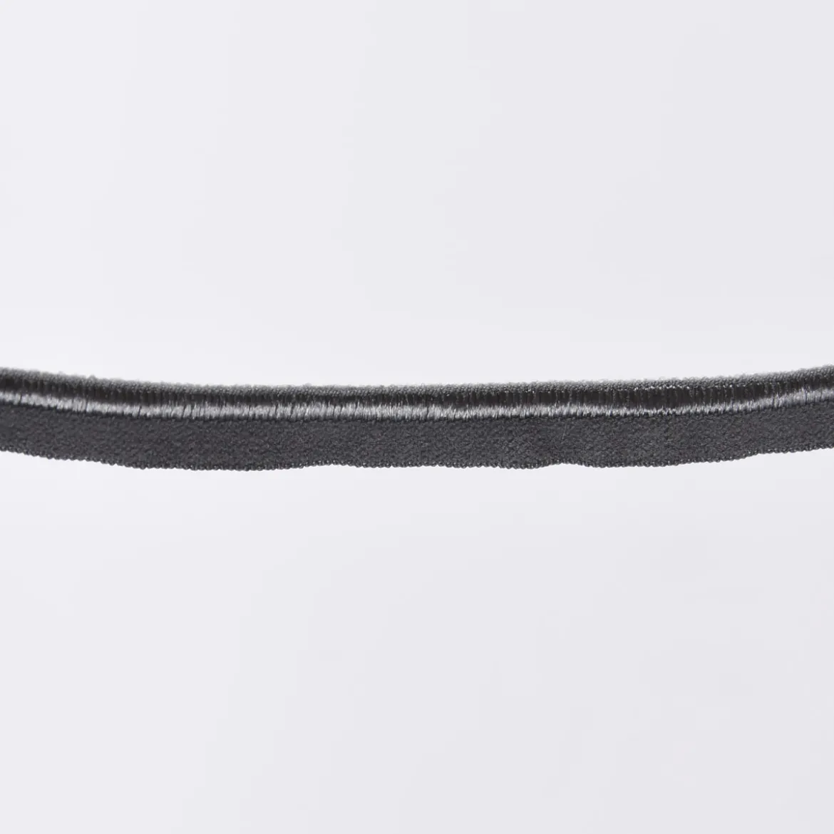 Paspelband Gummipaspel elastisch schimmernd Meterware grau Breite: 1cm