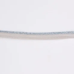 Paspelband Polyester beige Glitzer Lurex silber Breite: 1cm