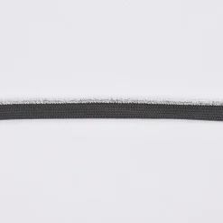 Paspelband Polyester dunkelgrau Glitzer Lurex silber Breite: 1cm