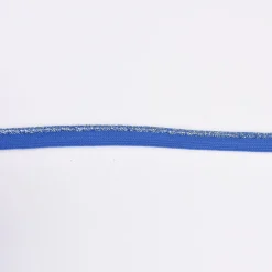 Paspelband Polyester jeansblau Glitzer Lurex Breite: 1cm