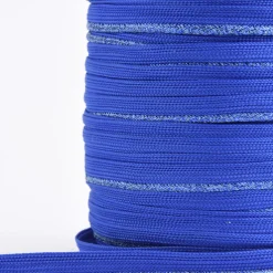 Paspelband Polyester royalblau Glitzer Lurex Breite: 1cm