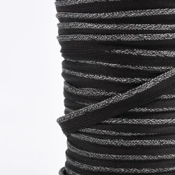 Paspelband Polyester schwarz Glitzer Lurex silber Breite: 1cm