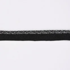 Paspelband Polyester schwarz Glitzer Lurex silber Breite: 1cm