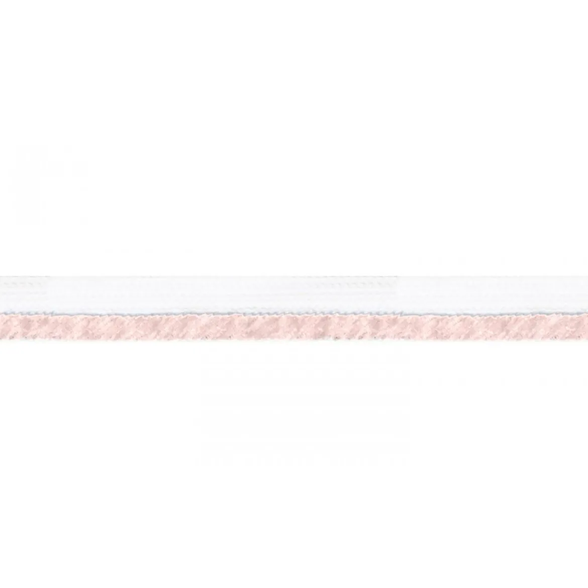Paspelband zweifarbig Meterware weiß rosa Breite: 1cm